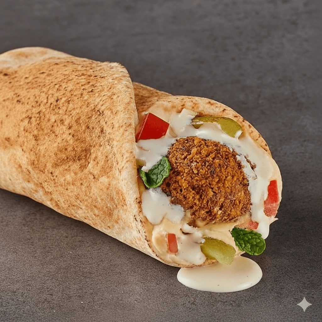 Home pita falafel